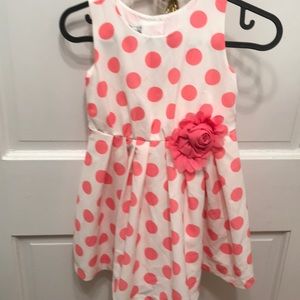 Girls Pink Polka Dot Dress